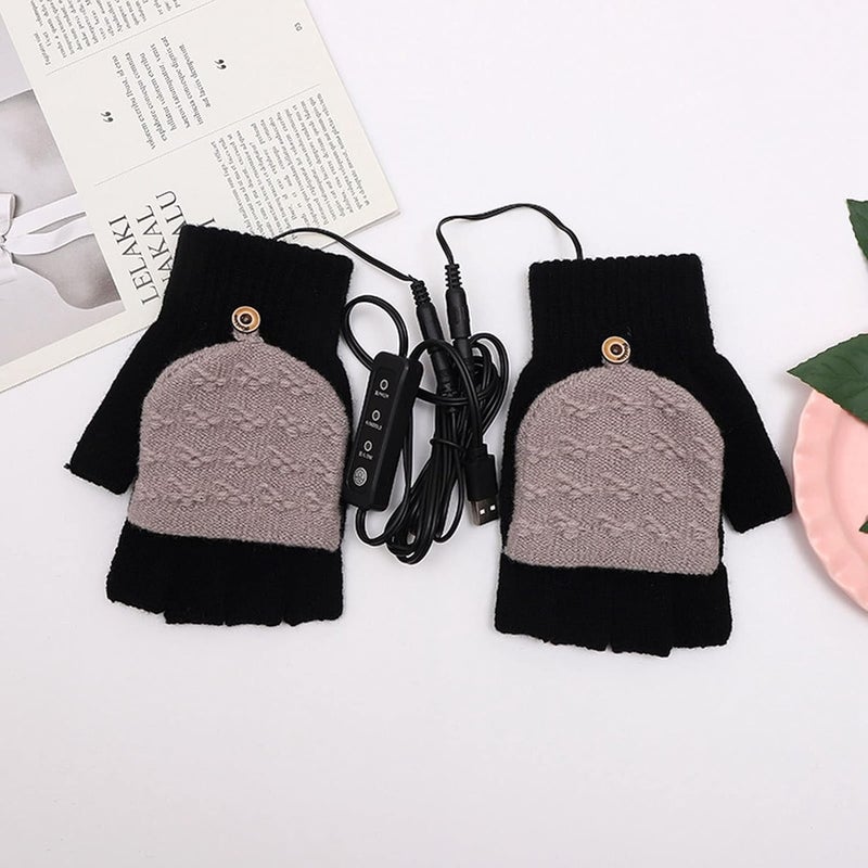 woobles USB Heated Gloves, Heated Gloves, Hand Warming Gloves, Washable for Skiing and Horseback Riding - Image 2